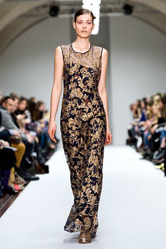 Kinder Aggugini, Fall/Winter 2012. London Fashion Week 2012. [Photo by Samir Hussein/Getty Images]