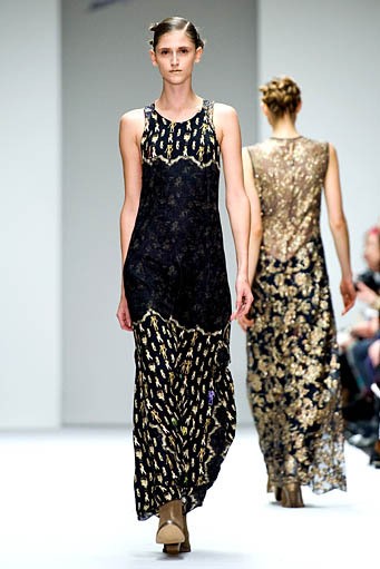 Kinder Aggugini, Fall/Winter 2012. London Fashion Week 2012. [Photo by Samir Hussein/Getty Images]