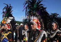 Kesenian Topeng Ireng Kota Yogyakarta juga menyemarakkan pawa budaya.