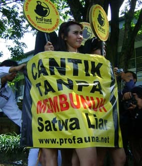 Wow! Wanita Cantik Kritik Pembunuhan Satwa Liar