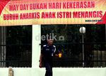 Spanduk Buruh Sambut May Day