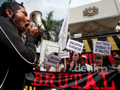 May Day, Kedubes Malaysia Tidak Luput dari Demo