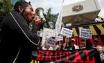 May Day, Kedubes Malaysia Tidak Luput dari Demo
