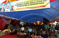 Peresmian Pembangkit Listrik Tenaga Mini Gas (PLTMG) Lirik Rengat, Indragiri Hulu, Riau. (Humas PLN)