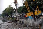 Cegah Longsor, Jl Martadinata Dibangun Turap