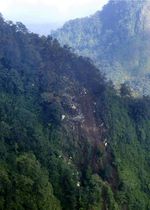 Serpihan Sukhoi Berserakan di Tebing Gunung Salak