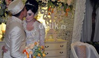 Wajah Anang dan Ashaty begitu bahagia usai prosesi akad nikah.