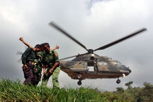 Cegah Kolera, Lokasi Sekitar Helipad di Cijeruk Disemprot Disinfektan
