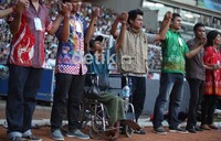 Sejumlah penyandang cacat juga menghadiri acara ini.