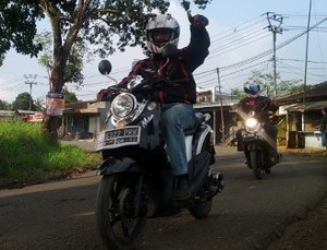 Skutik APP KTM Milan Taklukkan Jalur Jakarta - Sukabumi