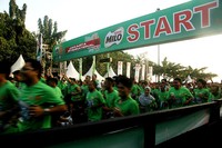 Peserta mulai meninggalkan garis start di Monas Silang Barat Daya untuk menempuh rute Jalan M. Thamrin-Jalan Jend. Sudirman-Semanggi lalu kembali ke Monas Silang Barat Daya dengan rute yang sama.