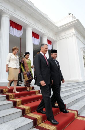 Kunjungan Perdana, Presiden Portugal Disambut Hangat SBY