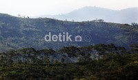 Dari ketinggian Situs Gunung Padang, kita bisa melihat keindahan alam nan mempesona.