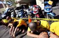 Selain membekuk pelaku, Polres Jakarta Utara juga mengamankan barang bukti sepeda motor sebanyak 8 unit.