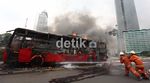 TransJ Terbakar di Bundaran HI
