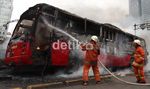 TransJ Terbakar di Bundaran HI