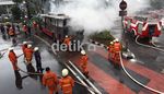 TransJ Terbakar di Bundaran HI