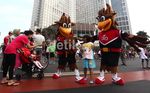 Maskot DIO Hibur Anak-anak di Bundaran HI