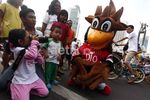 Maskot DIO Hibur Anak-anak di Bundaran HI
