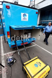 Sebuah genset diikutsertakan di setiap mobil.
