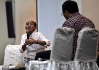 Debat cagub-cawagub DKI berlangsung di Universitas Al-Azhar, Jalan Sisingamangaraja, Jakarta Selatan.