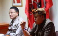 Komisaris Hotel Bali Kuta Residence (BKR) I Gusti Agung Made Agung mengaku telah menjadi korban penzoliman. (Deni).