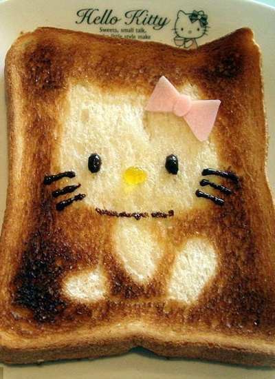 Hello! Ada Hello Kitty di Atas Roti Panggang Ini!