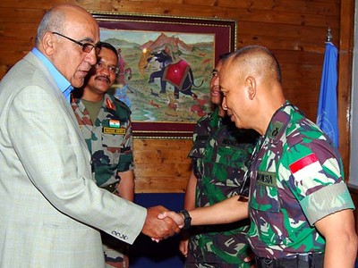 Dansatgas POM TNI Silaturahmi dengan Kepala Keamanan Libanon