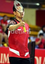 Ekspresi Lucu Pebulutangkis Indonesia
