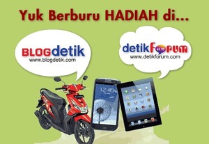 Berburu Tiket Gratis Sampai Motor di Blogdetik dan DetikForum