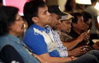 Para musisi yang akan tampil di Jazz Gunung 2012 menghadiri jumpa pers di Menara BCA, Jakarta.