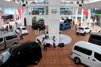 Di pameran tersebut, Nissan menempati booth seluas 800m2, dimana menampilkan 10 unit line-up Nissan Seperti March, Juke, Grand Livina dan Evalia. Syubhan Akib/detikOto.