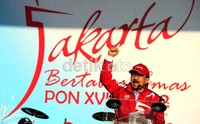 Gubernur DKI Jakarta memberikan sambutan usai pengukuhan.