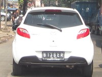 Mazda2 ini memiliki nomor unik B 1 3 B E R. (Foto: Fitria Rahmawati Morgenlande).
