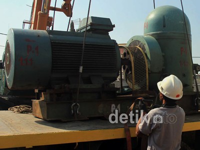Stasiun Pompa Drainage Pluit Diperbaiki