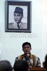 Sarasehan cendikiawan Indonesia yang dihadiri sejumlah tokoh agama tersebut bertema Revitalisasi Pancasila dalam Kehidupan Bermasyarakat, Berbangsa dan Bernegara. Ramses/detikcom.