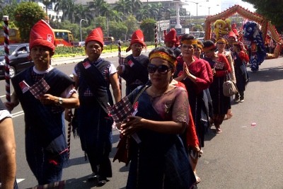 Pawai Jakarta Baru di H-1 Kampanye Pilgub DKI Jakarta