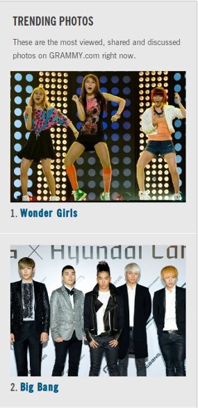Kalahkan Katy Perry, Wonder Girls & Bigbang Terpopuler di Situs Grammy