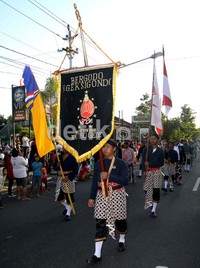 Warga masyarakat Kotagede dengan brigade prajurit Kutho Gede sebagai pendiri dinasti Mataram. Bagus Kurniawan/detikNews.