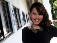 Ayu selalu tampil dengan wajah ceria setiap saat. Gus Mun/detikHOT.
