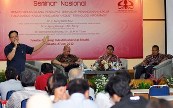 Seminar tersebut digelar di Auditorium Fakultas Teknologi Industri Kampus A Universitas Trisakti, Gedung Hary Hartanto Lantai 8, Jl.Kyai Tapa No.1 Grogol, Jakarta Barat. (dok Trisakti)