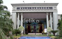 Pintu masuk pesta pernikahan Nassar dan Muzdhalifah. Herianto Batubara/detikHOT.