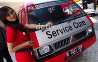 Montir cantik siap membantu masalah pada mobil atau truk Mitsubishi Anda. Syubhan Akib/detikOto.