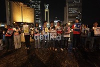 Warga Papua dan para aktivis berkumpul menyerukan perdamaian di bumi Cendrawasih.