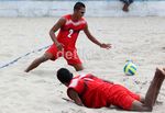 Atlet Voli Pantai PON Riau Pemanasan di Senayan