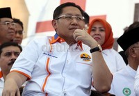 Kedatangan Anas adalah untuk memberikan dukungan kepada pasangan cagub Foke-Nara.Edhie Baskoro