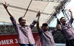 Mega, Prabowo dan Hercules Hadiri Kampanye Jokowi