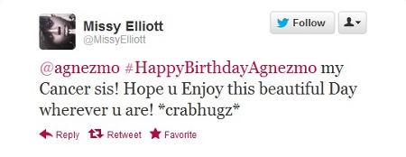 Wow..Agnes Monica Dapat Ucapan Selamat Ultah dari Missy Elliot