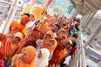 Pendukung HIdayat-Didik memenuhi JPO. (dok Hidayat-Didik)