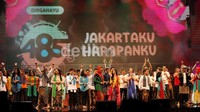 Para finalis Abnon Jakarta 2012 sebanyak 36 orang beraksi unjuk kebolehan di malam final tersebut
